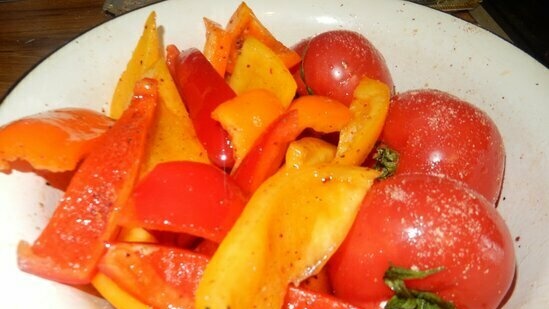 Verduras al horno con salsa balsámica