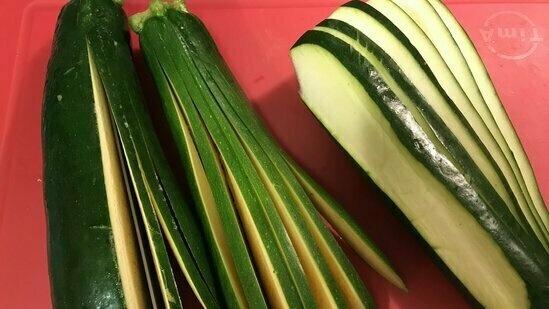 Calabacín relleno de racimos