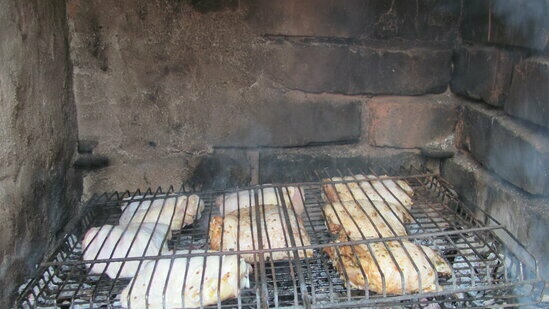 Muslos de pollo al carbón