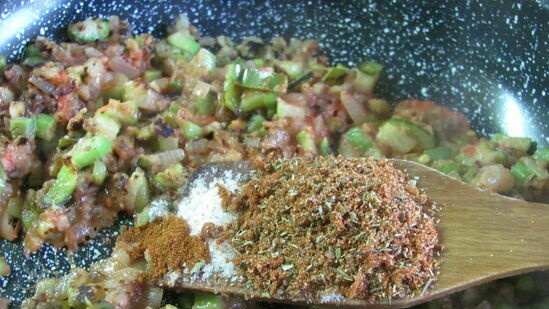 Etouffee with shrimps