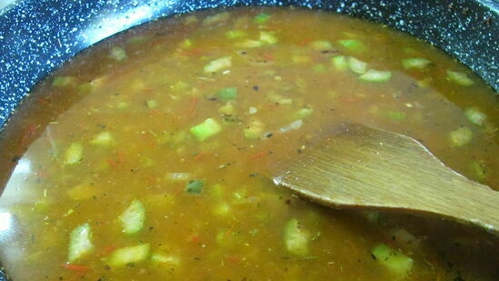 Etouffee with shrimps