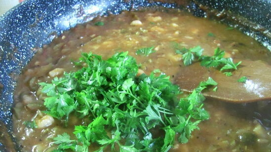 Etouffee with shrimps