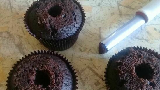 Cupcakes al cioccolato con crema di liquore