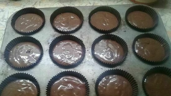 Cupcakes al cioccolato con crema di liquore