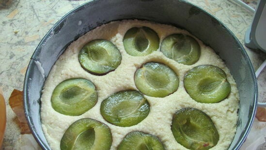 Pastel de ciruela con almendras