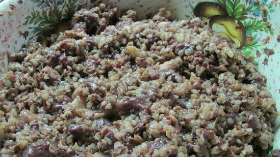 Liver sausage with buckwheat