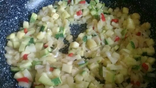 Torta di fegato con verdure