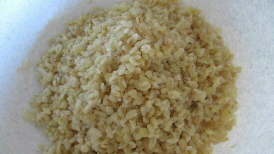 Pebre farcit de bulgur i bolets (magre)