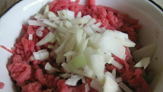 Khingal plegable (khingyal) con carne