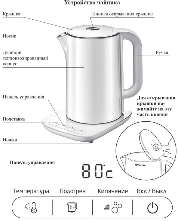 Kitfort KT-629. Waterkoker met thermostaat