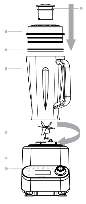 Oursson PB1550HTD. Krachtige blender met hoge snelheid