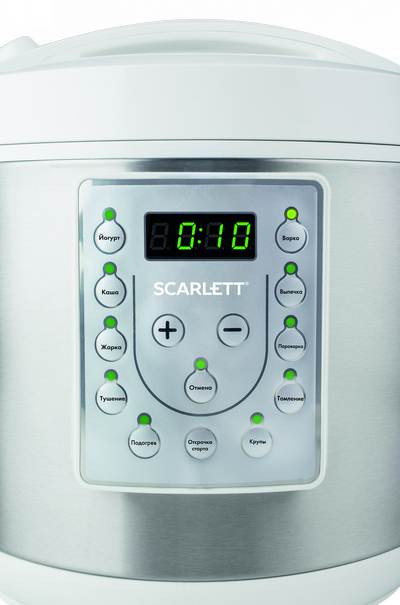 Scarlett SC-MC410S25. Descripción y características del multicooker.