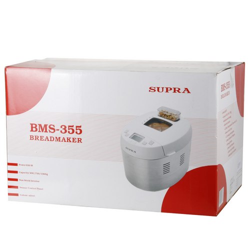 Technical characteristics of the Supra BMS-355 bread machine