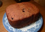 Rye bread on cottage cheese with prunes