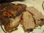 Pork ham in a slow cooker