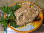 Pork in mustard-sour cream sauce, almost dietary