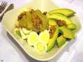 Smoked fish and avocado salad