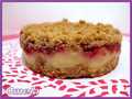 Raspberry curd pie with oatmeal