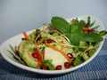 Peking cabbage and sunflower sprouts salad