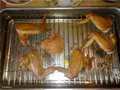 Chicken wings in a smokehouse