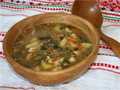 Mushroom soup with leek