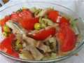 Ensalada de tomate y arenque