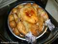 Pollo relleno de arroz y champiñones