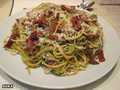 Pasta con tomates secos y pesto