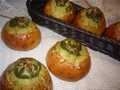 Buns with pesto sauce