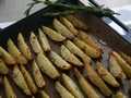 Fried potatoes in the oven