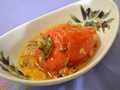 Stuffed sweet pepper in frozen pepper sauce in Oursson pressure cooker