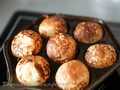 Donuts in a takoya-chocolate maker