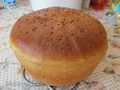 Wheat-rye bread with hop sourdough in the oven