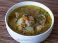 Sour cabbage soup with smoked meats in Oursson MP4002 pressure cooker