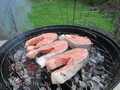 Salmon glazed with ginger and lime