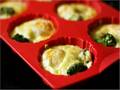 Baked eggs with broccoli and cheese