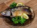 Smoked mackerel in a pressure cooker-smokehouse Unit