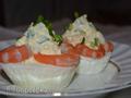 Salad in egg baskets