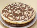 Tarta de queso con cobertura de chocolate