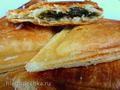 Puff pastry with flakes, herbs and kurt in a sandwich maker for 500 rubles