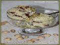 Dessert-ice cream with pistachios and chocolate-rum interlayer (Brand 3812 ice cream maker)