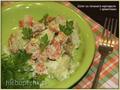 Ensalada de papa al horno con camarones