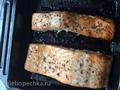 Salmon fillet baked in wine