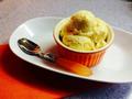 Gelato alle olive con marmellata di salvia, arancia e albicocca. Senza zucchero e grassi animali