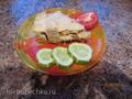 Casserole of dumplings rolls with vegetables