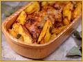 Pollo con patate al forno