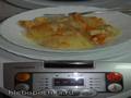 Funchoza, guisado con filete de pollo (multicocina Philips HD 3036)