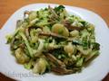 Salad with beef tongue and cauliflower