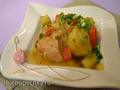 Filete de pavo guisado con patatas