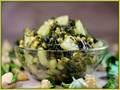 Salad with sprouted mung bean and seaweed